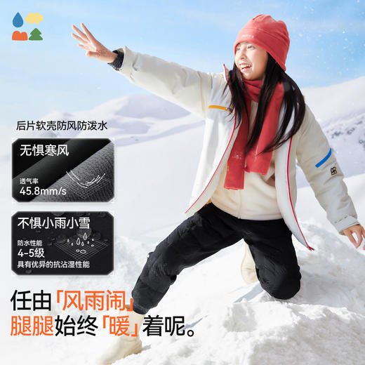 【儿童拼接羽绒裤】森林棠25冬季新品90白鸭绒轻软保暖羽绒裤子81082501 商品图2