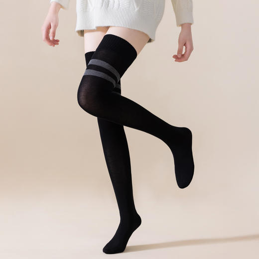 袜尖尖 女士秋冬款小腿袜/女士秋冬款过膝袜 长绒棉 贴肤不下滑 商品图1