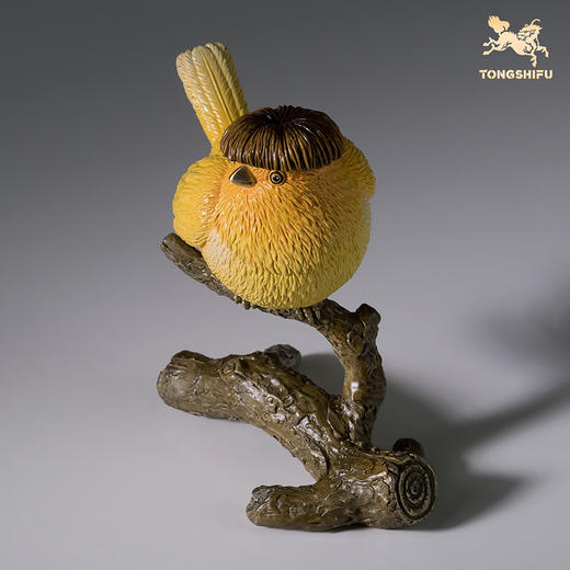 铜师傅《锅盖头鸟》客厅桌面铜鸟摆件 家居装饰工艺品 商品图3