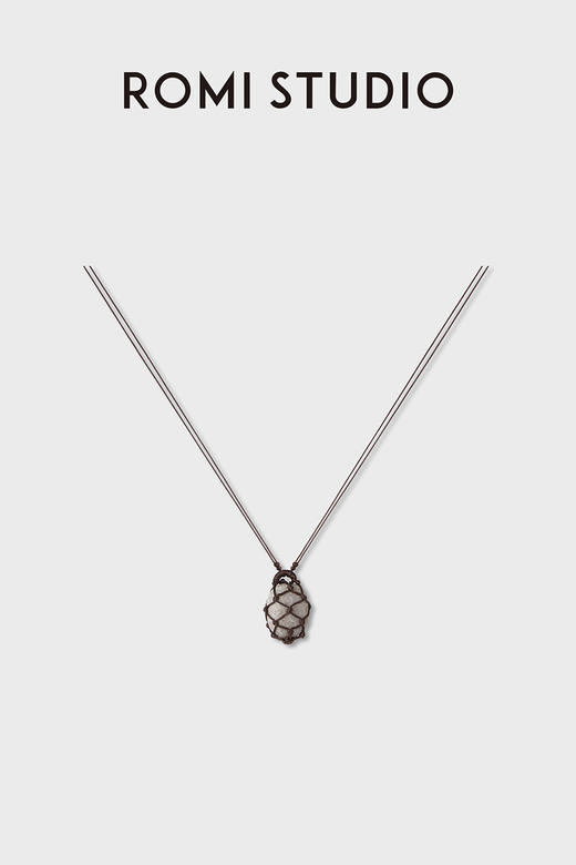 ROMI STUDIO 非金属棉绳项链 手工编织珊瑚石吊坠项链 RWCLPJ3591(现货） 商品图1