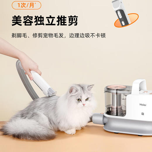 海尔（Haier）多功能宠物吸尘器手持宠物剃毛器电推多功能理脚毛吸毛机打薄猫狗梳毛机G1W 【宠物专用】理/剃/吸/打薄一机搞定 商品图3