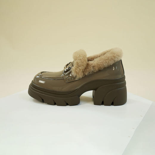 Westory2025年冬季厚底加毛乐福鞋百搭深口单鞋S25DM86061 商品图10