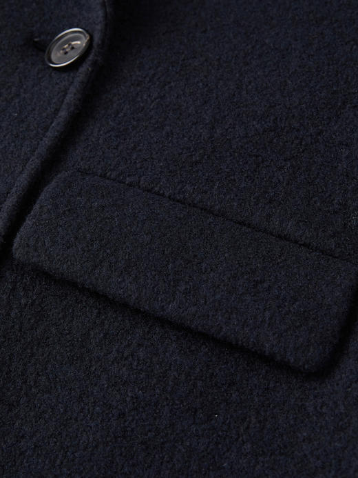 ROMI STUDIO“棕标甄选”100%绵羊毛双排扣宽松大衣外套RW24WWG0011【现货】 商品图4