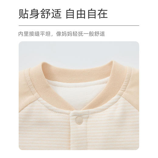 怡比躲猫猫长袖开襟哈衣HY25WIN025咖白色调59#-90# 商品图4