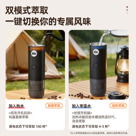 瑞士 Solis/索利斯 1050 便携意式咖啡机 粉和胶囊双用萃取 户外露营 无线充电 轻便便携 商品图3