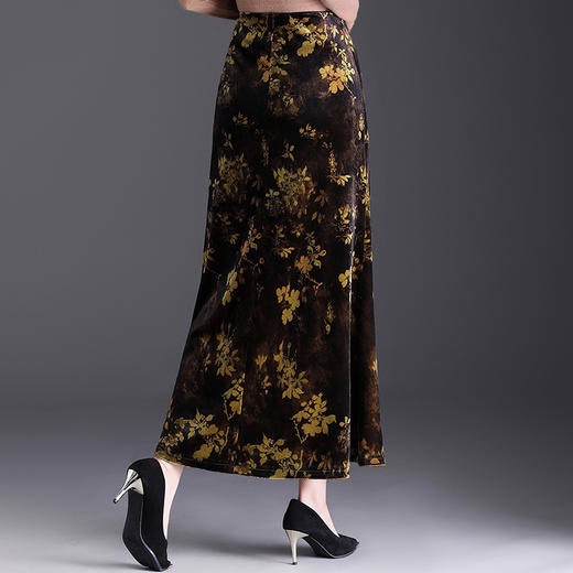 印花通勤鱼尾裙长款高腰包臀一步裙，显瘦气质半身裙MYX-JYM-2599-L 商品图2