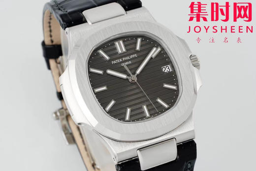 DDF配重版 百达翡丽 鹦鹉螺5711系列皮带款 无法拒绝的5711岩石灰一眼难忘 原版配重102克 丹东324一体机 男士腕表 表径40mm 商品图1