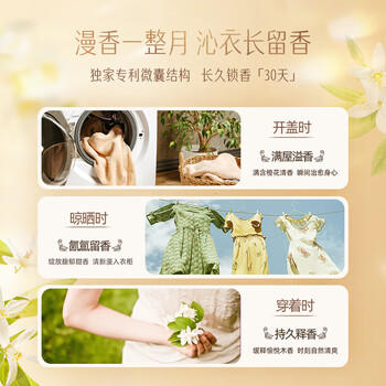 立白沙龙香氛洗衣凝珠 甜香草与橙花 40颗 三腔 留香30天 /家庭清洁/纸品 /衣物清洁 /洗衣凝珠 商品图3