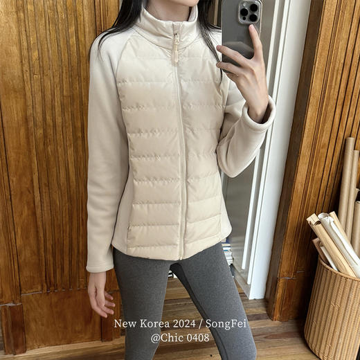 【立领轻薄羽绒服】秋冬拼接内胆外套 修身实用短款运动跑步外套  商品图0