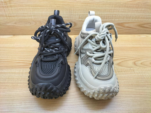 2024秋季新款豪行真皮网面女鞋24377791时尚厚底老爹运动单鞋 商品图2