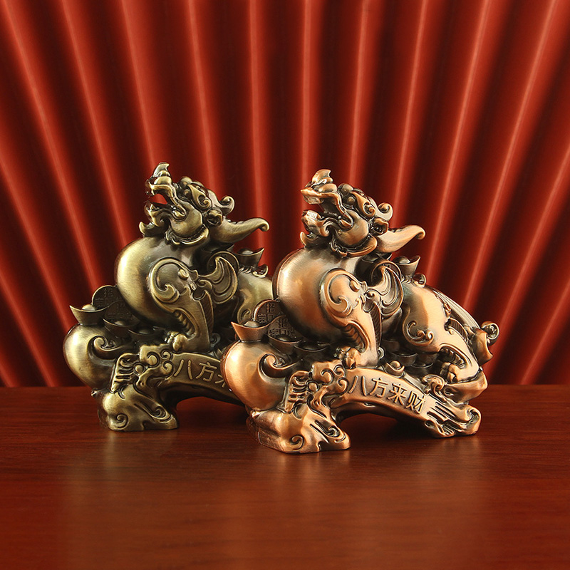 【财富】好运铜貔貅一对/环境布局家居安康/家居摆件