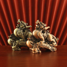 【财富】好运铜貔貅一对/环境布局家居安康/家居摆件