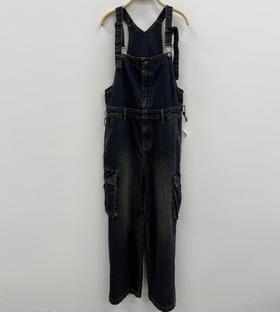 NC连体背心工装牛仔背带裤50627（灰）秋季253020160321