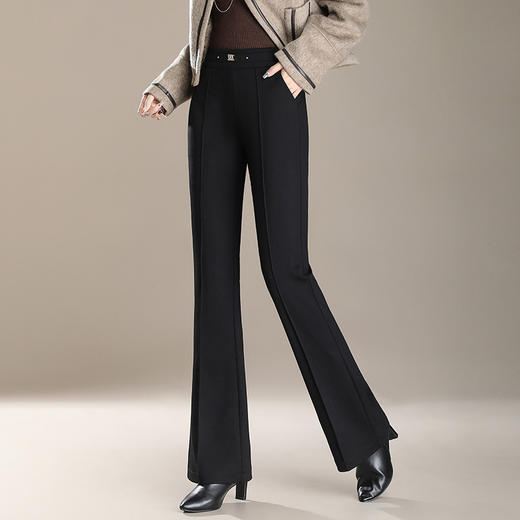 加绒保暖喇叭裤棉裤，加厚鱼尾裤长款修身微喇裤MYX-KDFY-24805-L 商品图1