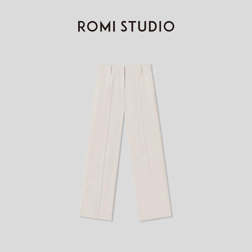 ROMI STUDIO“老钱经典”澳洲超高支极细羊毛斜纹休闲裤 RWCRXT3431 商品图0
