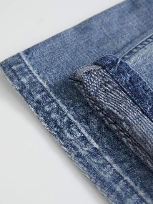 ROMI STUDIO“简约复古”舒适纯棉中低腰工装直筒牛仔裤 RWCSXD3088 商品图6