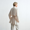 ROMI STUDIO 100%桑蚕丝翻领宽松中长款收腰风衣外套 RWCAWG4854 商品缩略图1