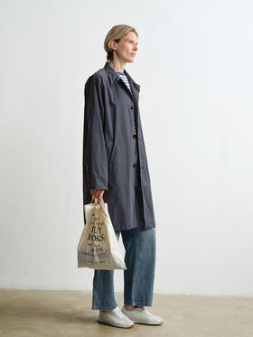 ROMI STUDIO“率性自我”高支纯棉轻薄宽松直筒风衣外套 RWCAWY4662