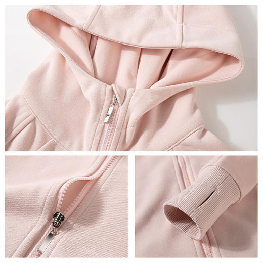 收腰显瘦 小蛮腰卫衣外套女2025秋季新款春秋款修身女装瑜伽服薄开衫紧身运动上衣 商品图5