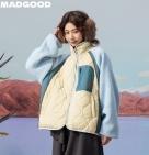 马得工地/MDGDWT13262/撞色拼接绗棉羊羔毛 商品图0