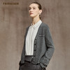 Famecoco优雅小香风V领短款开衫优质澳毛混纺针织衫外套FAC8DE001 商品缩略图2
