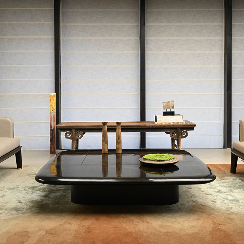 大漆玄黑方茶几