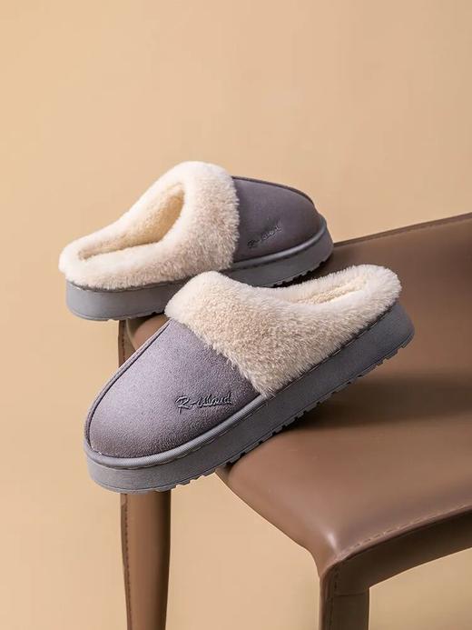 【59.8元4双】Mu&Cu皮绒UG风棉拖 | 仿麂皮绒面柔软不掉毛，内里加厚绒毛如踩云朵 商品图3