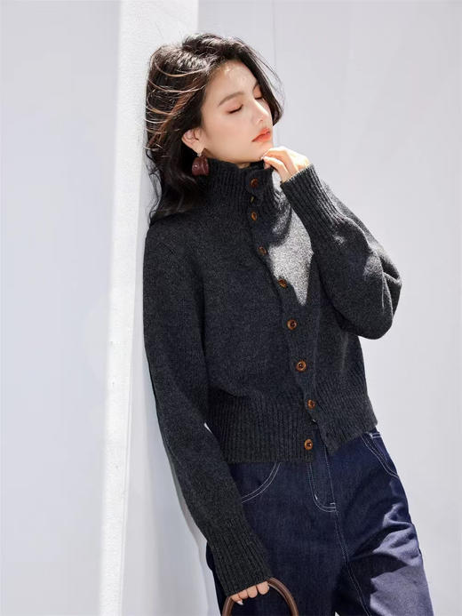 🌺【MOMOTIABIN立领花纱羊毛开衫DBTHJZYMB111】❄秋冬穿搭鼎流🗓很显白抬肤色 自带老钱气质~撑起整个冬天氛围感🎄各大博主几乎人手一件📺网上同等质量基本都在300左右💰 商品图1