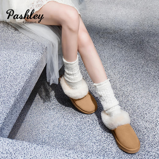 【梅花出品】帕奢利2025毛圈羊皮毛一体雪地靴HZ0057P 商品图1