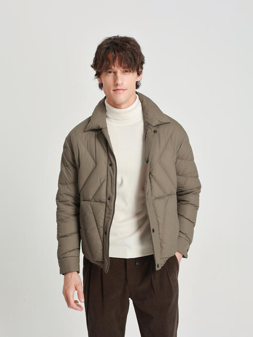 callisto摩卡棕衬衫款鹅绒羽绒服 商品图2