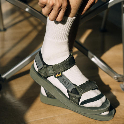 714street秋冬季新款纯色毛巾底袜中筒袜纯棉加绒保暖防臭吸汗 商品图1