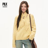 P&X设计师女装2025冬季宽松围脖套头V领短款毛衣825418183 黄色 商品缩略图0