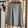 仅一件！【断码清仓】立体裁剪高腰显瘦A字大摆灰色毛呢半身裙ZFYY018 商品缩略图0