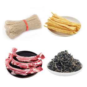 临泉特产木耳红薯粉丝腐竹排骨组合3450g