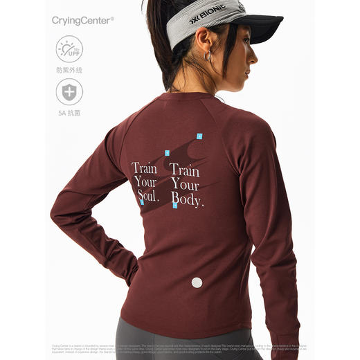 CryingCenter秋冬抓绒训练户外运动跑步保暖长袖抗菌防晒男女 商品图2