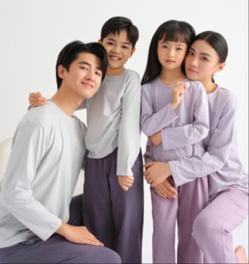 老米优品🎈春节不打烊！亲子/情侣/家庭装！A类面料🍃《新疆长绒棉圆领长袖+长裤家居服套装》 柔软舒适，居家松弛感满满！ 商品图2