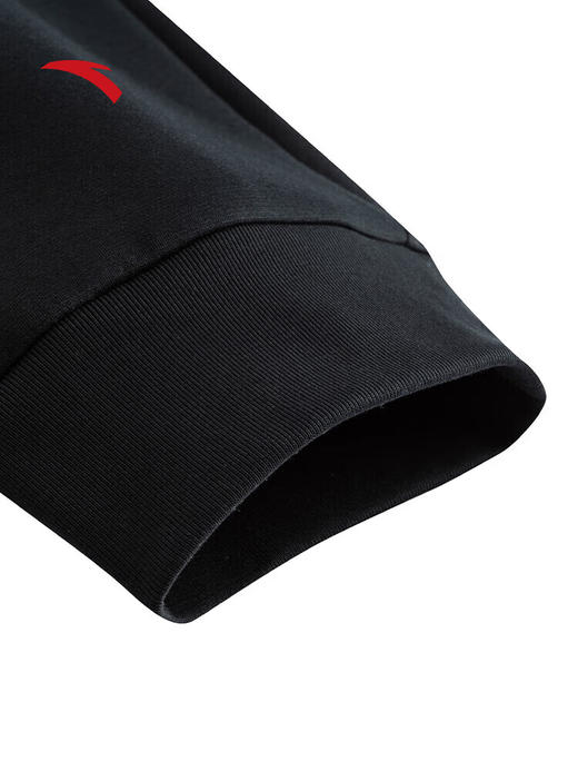 安踏运动长裤男士秋季新款跑步训练黑色束脚裤弹力卫裤152537309N 商品图5