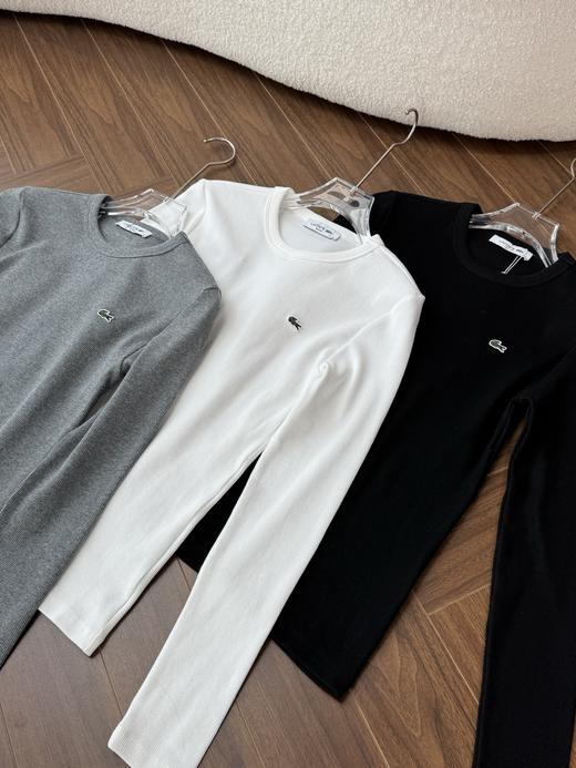 法国🐊女装25纯色圆领修身正肩T恤打底衫 商品图12