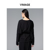 VIMAGE纬漫纪宽松显瘦加本布腰带设计秋冬新款小上衣V2413113 商品缩略图4