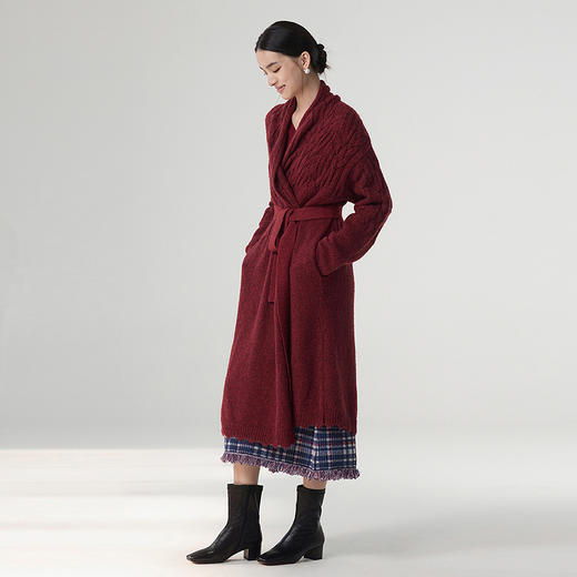 【林栖设计小店】提花毛织外套优雅多色百搭宽松显瘦2025秋冬新款毛衣女1954050 商品图10