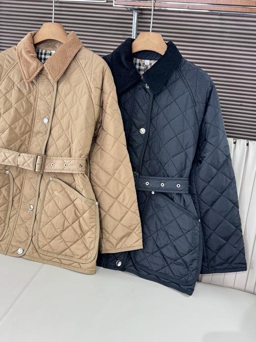 巴家25新品女士马术骑士刺绣绗缝薄款棉服 商品图8