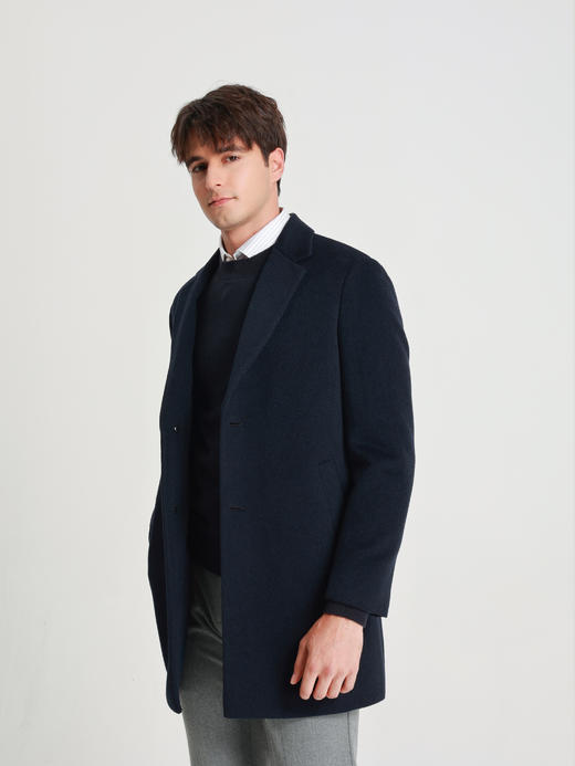 callisto星空蓝大师系列羊绒羊毛大衣 商品图3