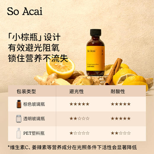 品牌直发 So Acai 姜黄生姜柠檬饮 50mLx6支/盒x3 商品图4