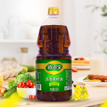 道道全菜籽油 食用油 浓香菜籽油 物理压榨非转基因 1.8L*1桶 /粮油调味 /食用油 /菜籽油 商品图4