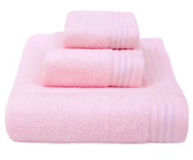 【超市】唯美素色无捻系列浴巾婴儿粉70ｘ140cm