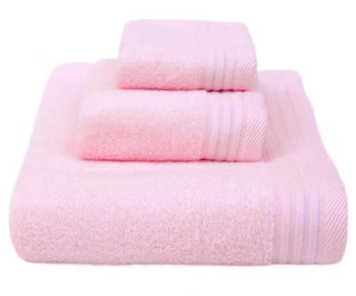【超市】唯美素色无捻系列浴巾婴儿粉70ｘ140cm 商品图0