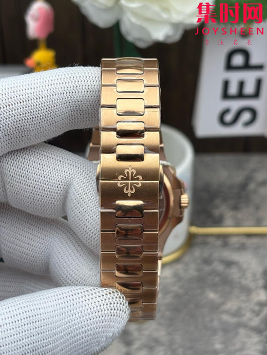 PPF潜心三年 真“芯”之作！百达翡丽PP鹦鹉螺系列5712GR 全玫金钢带 玫瑰金总裁 新升级V3版 男士腕表 商品图6