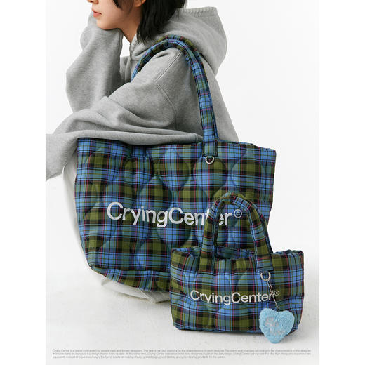 CryingCenter 格纹云朵挂件包 斜挎包单肩包 哭喊中心 商品图2