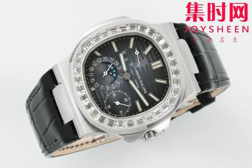 PPF潜心三年 真"芯"之作！百达翡丽PP鹦鹉螺系列5712GR 方钻牛仔蓝皮带款总裁 新升级V3版 男士腕表 商品图2