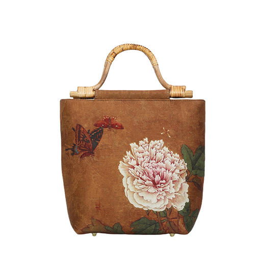 古风旗袍宴会手拿包藤编提手小方包 商品图4